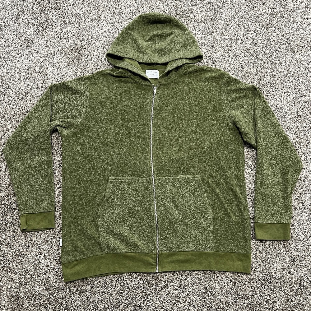 Soft Serve Men's 3XL Full Zip Hoodie Sweatshirt Light Green Very Soft